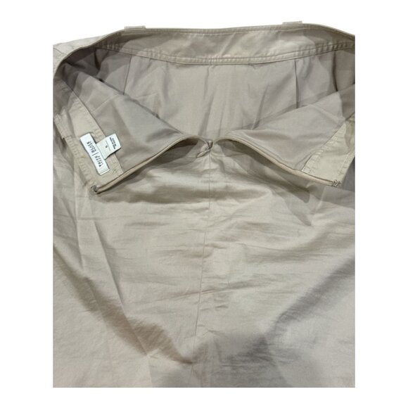 White House Black Market Womens Beige A-Line Skirt Size 6 Cotton Blend Button De - Picture 8 of 8